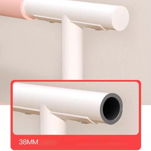 Barre de ballet murale blanche de 1m, hauteur réglable 80-120 cm