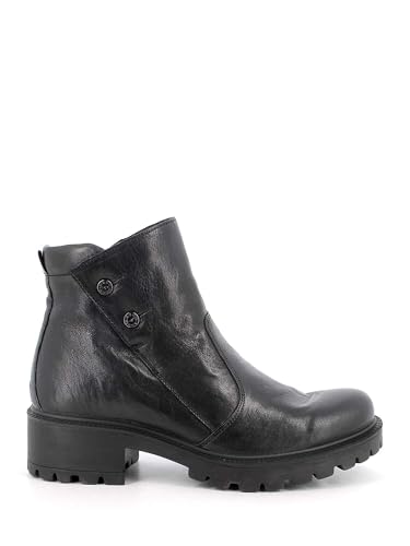 Bottines à talons bas IGI&CO 6662700 femme cuir noir zip Chèvre Parker