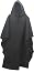 Fire Force Waterproof Ripstop Hooded Nylon Poncho Long 55 x 90 Made in U.S.A. (Black)