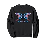sudadera imagine dragons 241 gr, Encaje clasico, Cinta de sarga en el cuello