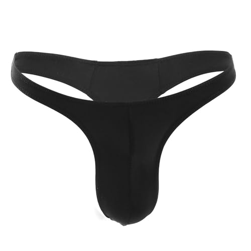 Men's Thin Belt Thongs Underwear Mens Ice Silk Thongs Low Rise Bikini Briefs