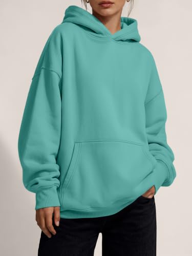 Image of Trendy Queen Women Oversized Hoodies Fall Outfits | Gentle Skin Feel, Aesthetic Drop Shoulder, Large Kangaroo Pocket, Seamless Daily Outfit Match