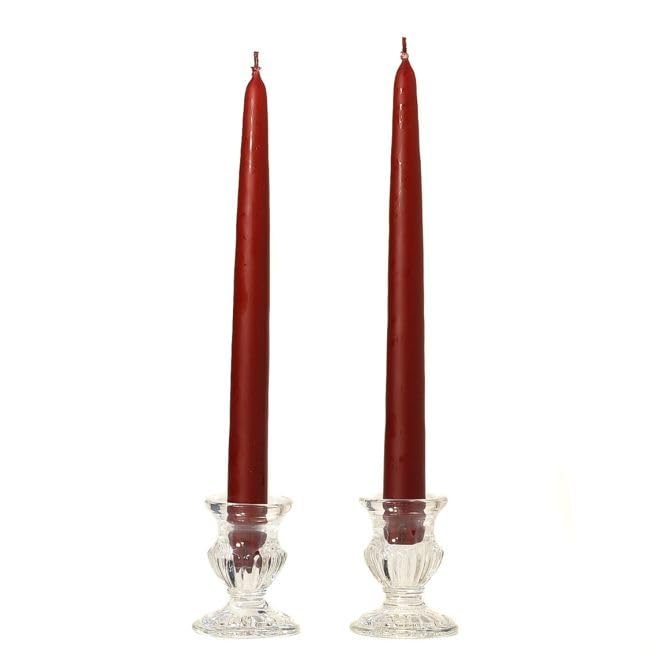 Bougies Bordeaux 25,4 cm lot de 12 Vot-059 pour une ambiance chaleureuse