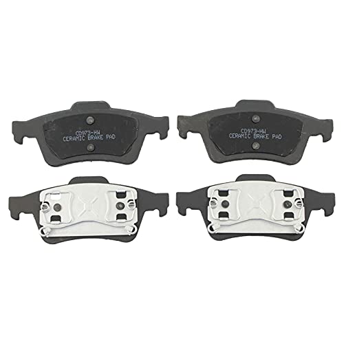 Image of TRQ Rear Brake Pad and Rotor Set Ceramic Compatible with 2005 Volvo S40 2005 V50