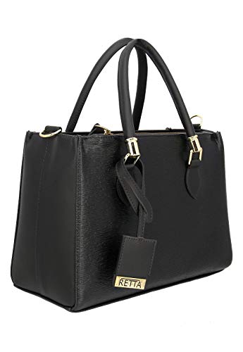 Bolsa Retta Baú e Transversal Preta
