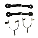 LIXSAZSE Espuela portátil compacta, fácil de instalar y usar, accesorio ecuestre occidental, decoración profesional de botas acero inoxidable, estilo antiguo, estilo vaquero occidental para hombres y