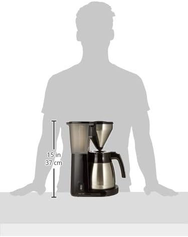 Diagram showing how to make iced coffee with Melitta LKT-1001 by adding ice to carafe
