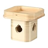 なーむくまちゃん工房 三宝 4寸 (幅12.3×高さ10.2cm) 三方 ひのき製 国産 神棚 神具 鏡餅 御供 祭壇 供物台 4.0寸