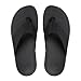 FitFlop Womens Surfa Toe-Post Sandals with Wide, Foot-Hugging Webbing Straps, Cushion Microwobbleboard Midsoles, Multi-Purpose Slip on Flip Flop with Comfortable Wedge, Black, 7