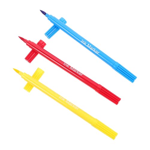 Cabilock 3pièces Stylos Comestibles pour Pâtisserie Outil De Coloration Stylo Comestible Marqueurs à Double Pointe Fournitures De Pâtisserie