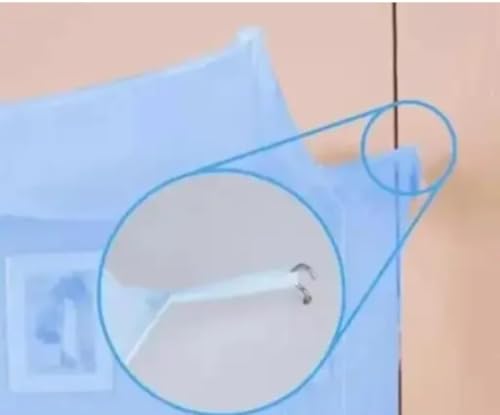 Image of Blemy Foldable Mosquito Net (Machhardani) for King Size Bed (Blue, 7x7 ft) | Strong, Breathable & Lightweight | Easy Setup, Durable & Portable | Full Protection for Home & Travel.