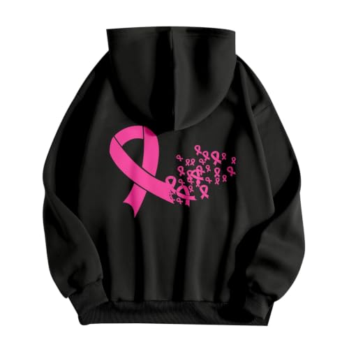 Sweat cancer du sein pour femme pull octobre rose ample et confortable - 6