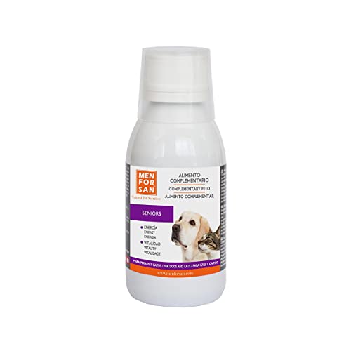 Menforsan Suplemento Nutricional Líquido para Perros Y Gatos Senior | Mejora el Rendimiento Físico | Aporta Vitalidad | Incrementa el Apetito | 120 ml