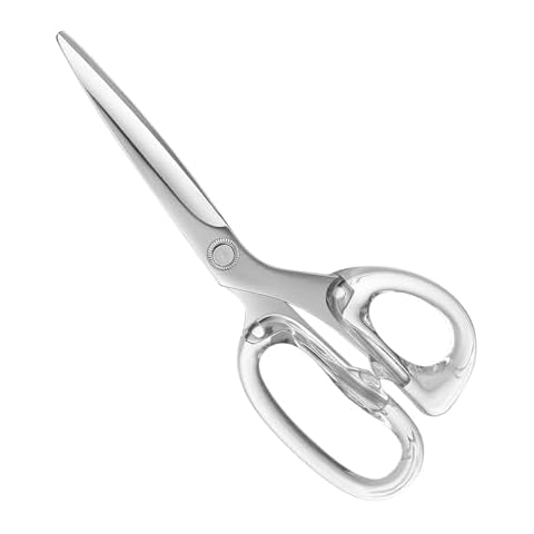 EXPUTRAN Acrylic Scissors 9-Inch，Clear Acrylic Handle & Silver Stainless Steel Scissors for Office，Home & Sewing Use, Office Supplies and Accessories Cover