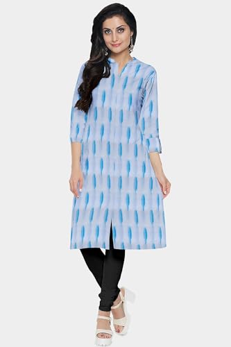 Image of Cotton Pochampally ikat unstitched blouse, Kurthi, long frock fabric material for women (1 meter, 2 meters & 3 meters)