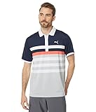 Mattr One Way Polo, Navy Blazer-Hot Coral, Large