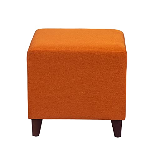 Adeco Simple British Style Cube Ottoman Footstool, 16X16X16 #TOP1