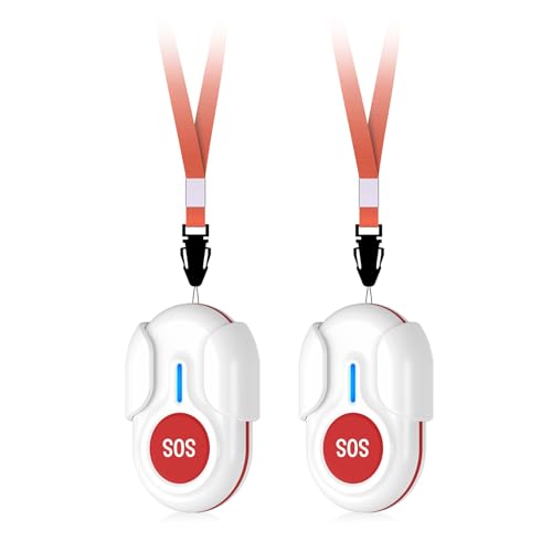 CallToU Wireless Call Buttons for Caregiver Pager and Calling System Waterproof Call Bell Nurse Alert Call Buttons for Elderly/Patient/Disable/ Home-BT009(Need to Be Paired with Receiver to Work)