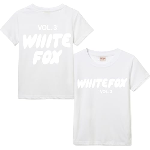 Fox Girls T-Shirt 100% Cotton Tee for Children Boys Kids Top for 3-13 Years (White,12-13 Years,12 Years,13 Years)
