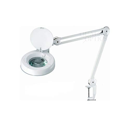 Quality Optics® Professional Series Illuminated Workstation Swing Arm Magnifier 8LED Diopter