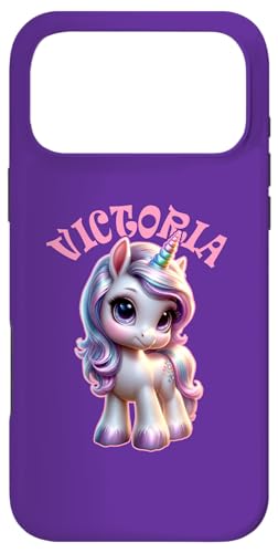 Victoria ���킢�����j�R�[���f�U�C�� ���̎q�p ���O Victoria �X�}�z�P�[�X iPhone 17 Pro Max �p