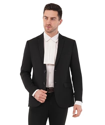 Image of SaintX Men's Black Formal Blazer for Advocates | Court Dress | Regular Fit | Fully Lined | Professional Legal Wear