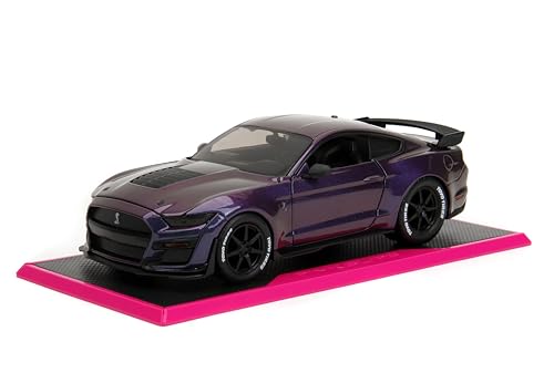 JADA Pink Slips 1:24 2020 Ford Mustang Shelby GT Die-Cast Car w/Base, Toys for Kids and Adults