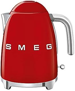 Smeg KLF03SSUK 50s Style Jug Kettle, Soft Opening, 360 Swivel Base, Anti-Slip Feet, 300W, 1.7L, Stainless Steel