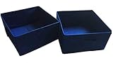 Mainstays Half-Size Collapsible Storage Bins - Set of 2 (Black)