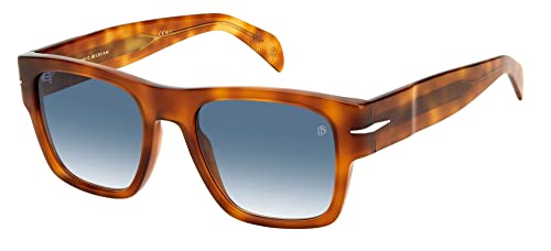 David Beckham DB 7000/S BOLD Havana Honey/Light Blue Shaded 52/20/145 men Sunglasses