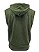 DCEHGEW Men's Loose Fit Sleeveless Hoodie Vintage Athletic Workout Tank Top Comfortable Muscle Gym Shirt with Drawstring-Khaki-M