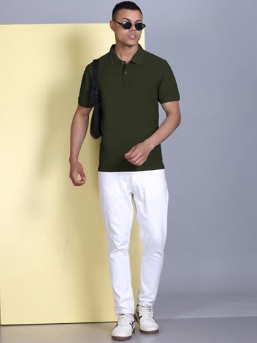 Image of FYLTR Men's Solid Polo | Regular Fit | Casual Polo Shirts for Men