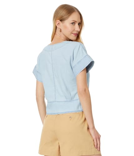 Madewell Women's Denim Peyton Top in Doral Wash2