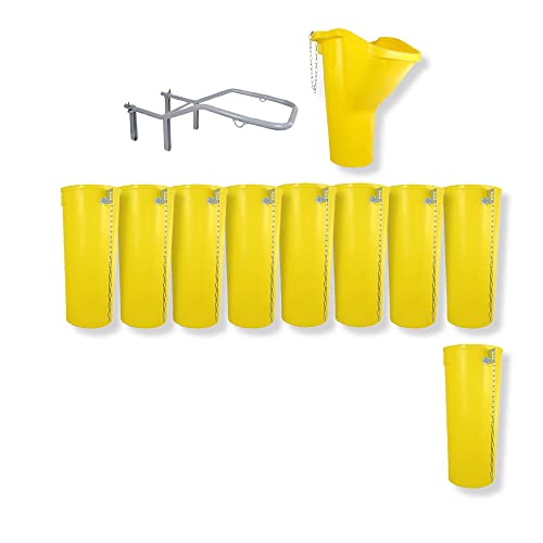 SIRL Profi Bauschuttrutsche Schuttrutsche Schuttrutschen Schuttrohr SET (10m (1x Rahmen, 1x Trichter, 9x Fallrohr))