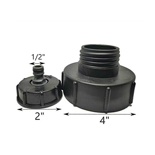 Adaptateur De Réservoir IBC Filetage Grossier 2 "à 1 Pouce Raccord De Connecteur De R Servoir D Eau Noir
