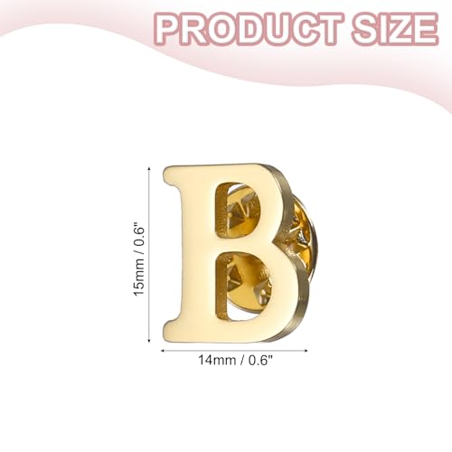 Image of PATIKIL Letter Lapel Pins, Initial Alphabet Collar Pins Letter Brooch Pins for Women Men Shirt Dress Suits