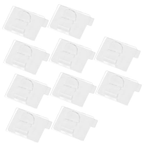 Wakauto 10 Pack String Light Clamp Fixtures Outdoor Light Hooks for Gutter Clips Adhesive Hooks