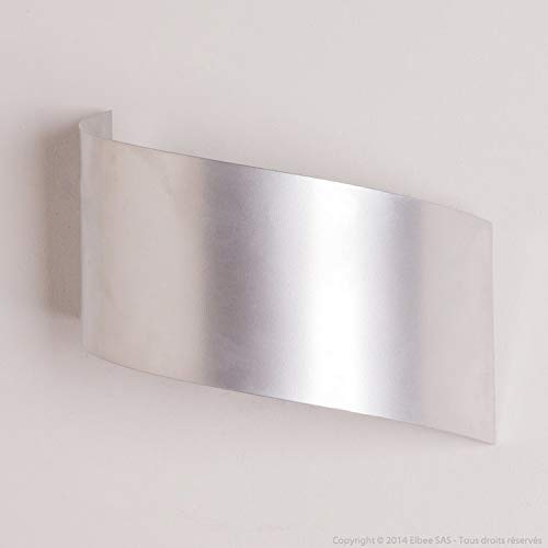 Tosel 30693 - Applique Vira in acciaio, 100 W E27 alluminio