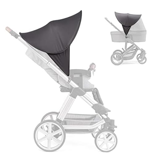 Zamboo Toldo Pop Up XL / Protector solar Universal para cochecitos, capazos y sillas de paseo - Parasol con protección UV 40+ y funda - Gris oscuro