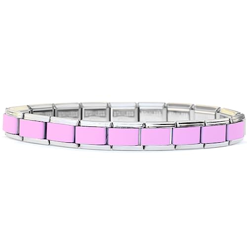 Dark Pink Starter Bracelet for Italian Charms (18 links)
