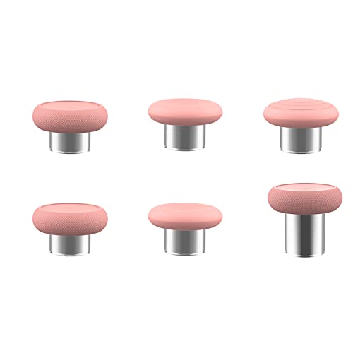 EASEGMER Elite Series 2 Swap Thumbsticks, 6 in 1 Plating Metal Magnetic Joysticks Grips for Xbox one Elite Series 2 Controller & Elite Series 2 Core(Pale)