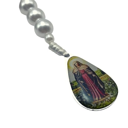 Terço Nossa Senhora das Lágrimas 8 mm com Folheto de Oração