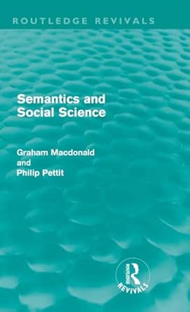 Semantics and Social Science book cover