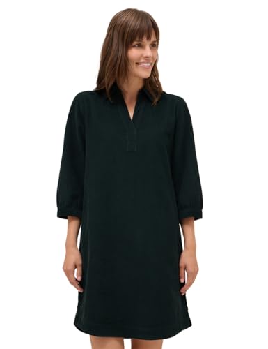 CECIL Damen 1408901 Cordkleid in Unifarbe, Ink Green, L