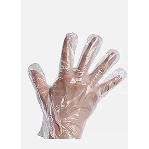 Disposable Gloves, Plastic Food Safe Disposable Gloves Disposable Polyethylene Work Gloves for Kitchen Cooking Cleaning…