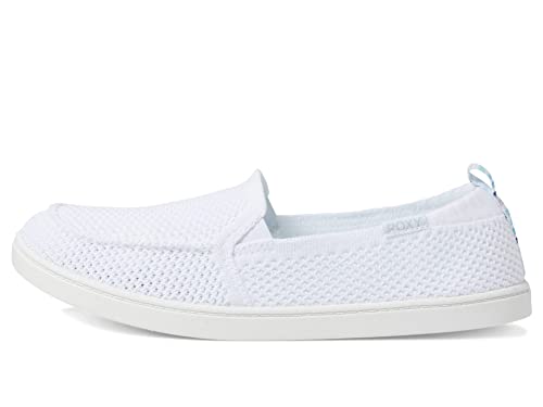 Image of Roxy Women's Minnow Knit Slip Ons, White, 6.5