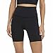 Nike The NK Yoga Luxe 7IN Short Pantaloncini, Black/(Dk Smoke Grey), 2XL Donna