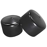 Prescott Plastics 2 1/2 Inch Round Black Vinyl End Cap, Flexible Pipe Post Rubber Cover (10)