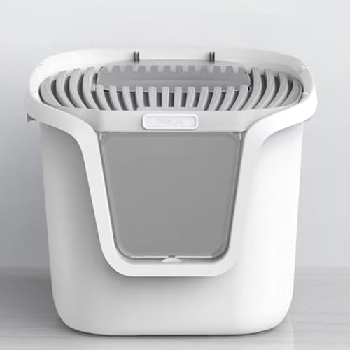 Seamless Molded Cat Litter Box with Scoop, Top or Front-Entry