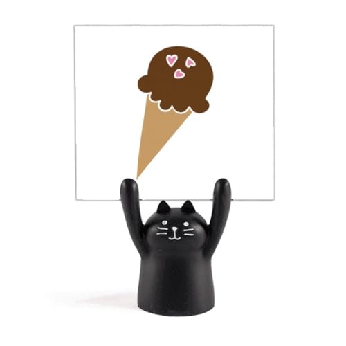 Support pour mémo chat noir pour décorer votre espace de télétravail